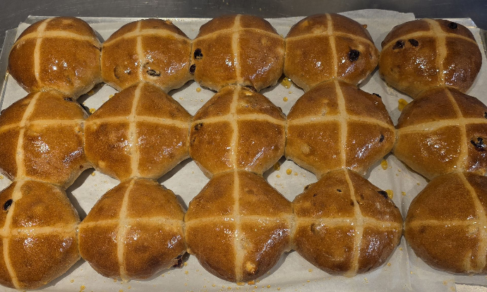 Sourdough Hot Cross Buns